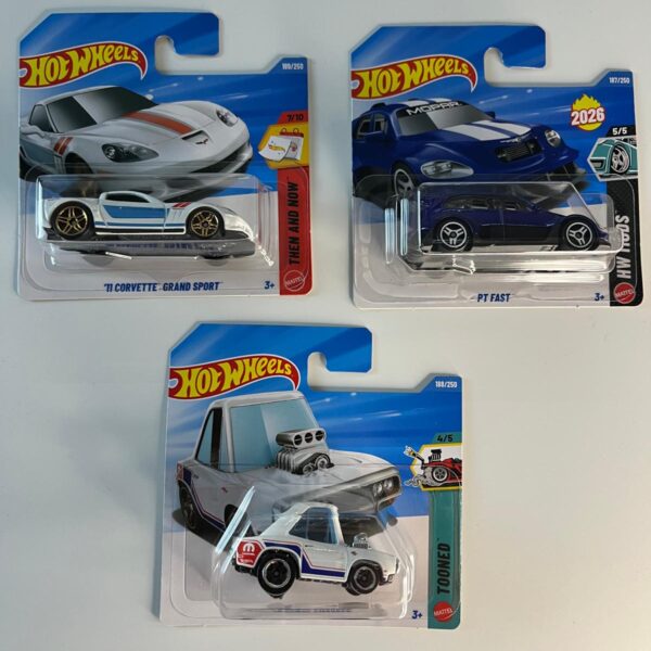 3'lü Charger Tooned Corvette PT Fast