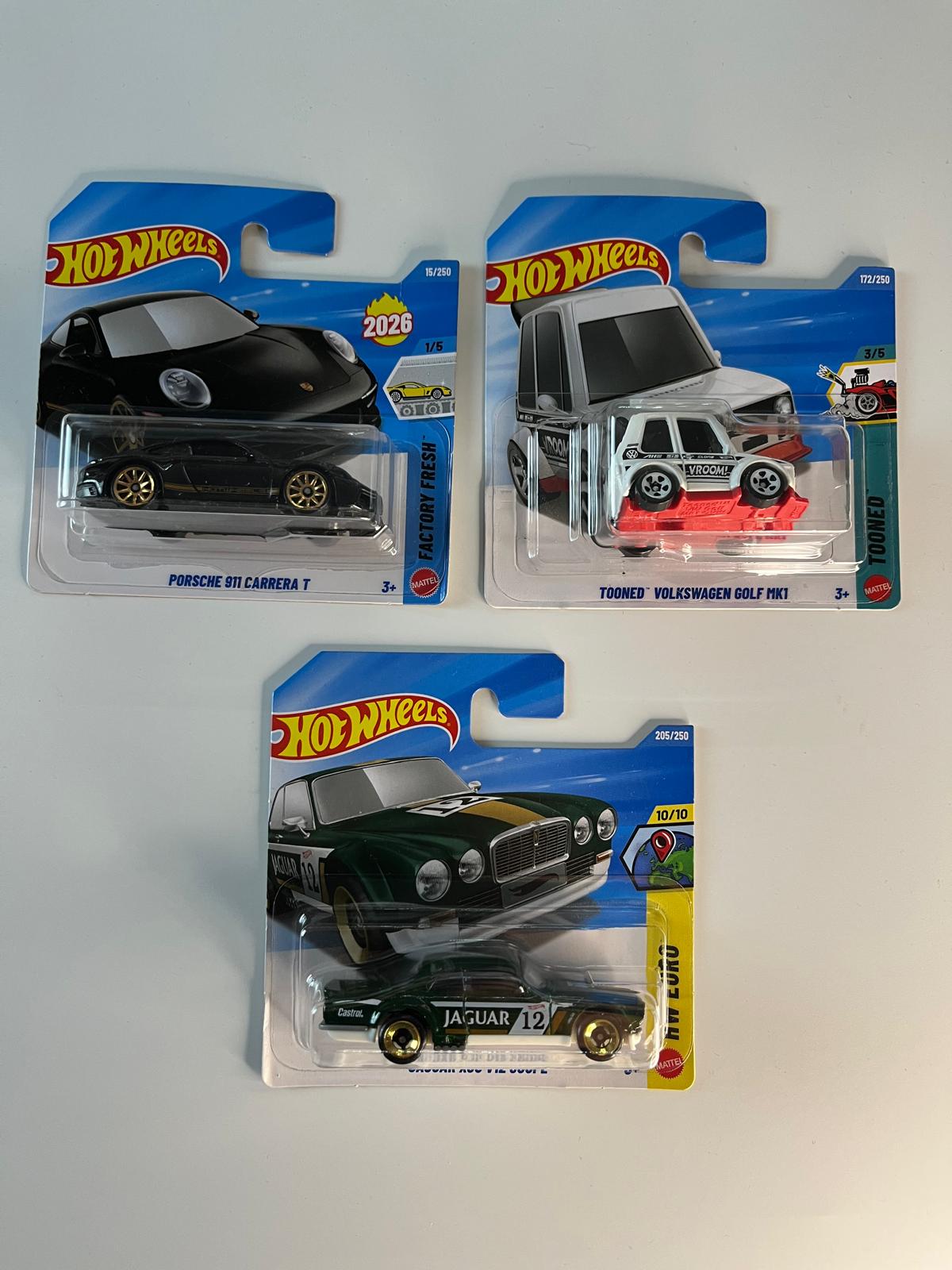 3'lü lot Porsche Jaguar Wolkswagen