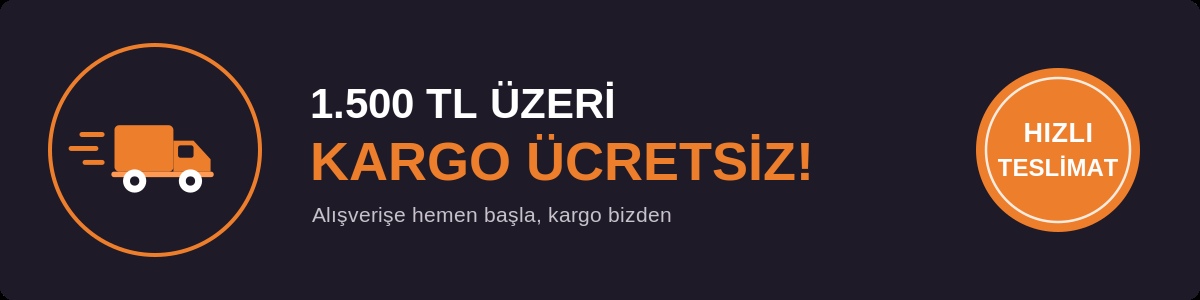 1500 TL üzeri kargo ücretsiz