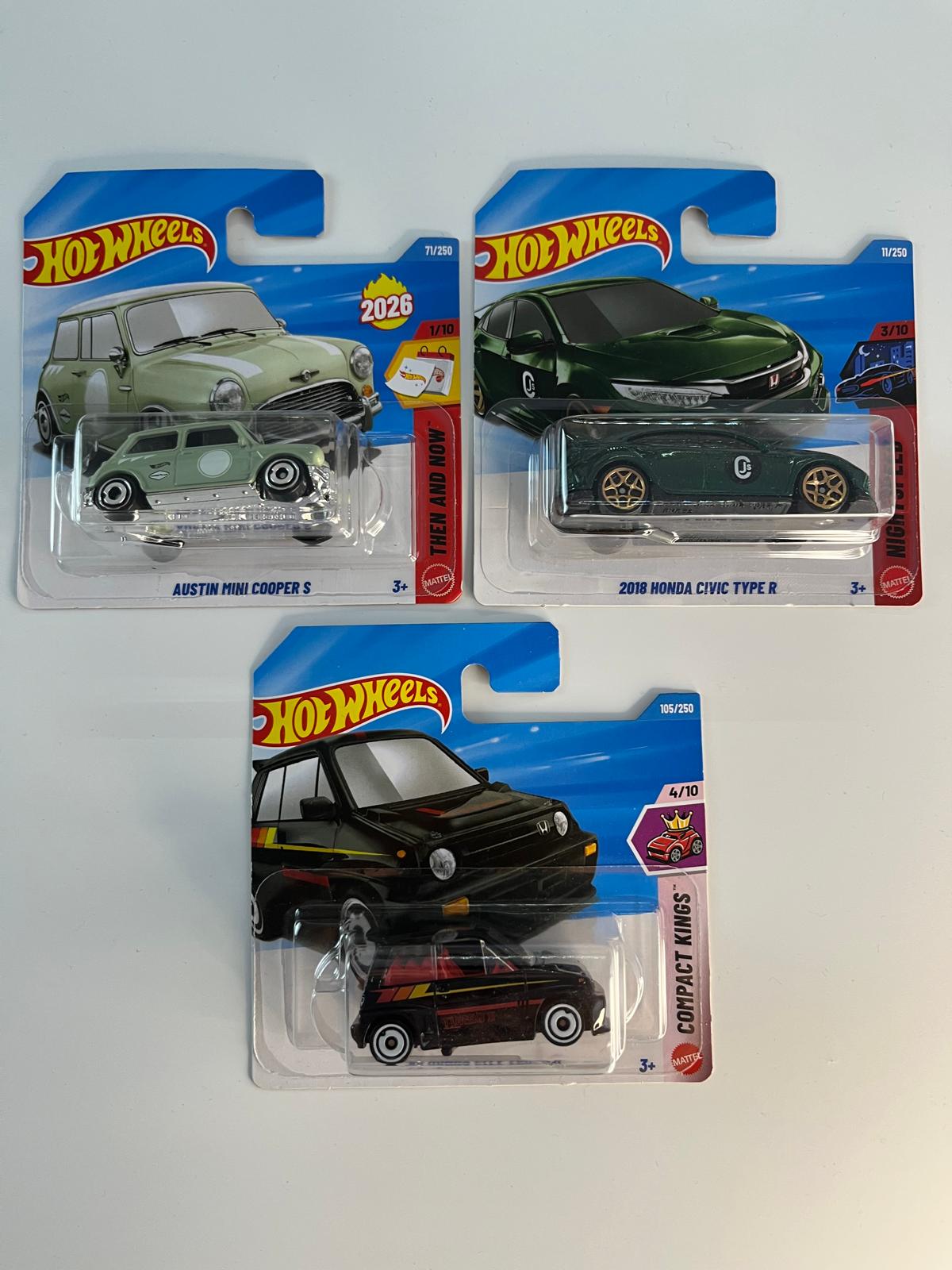 3'lü lot Honda Cıvıc Austın Mını Honda City